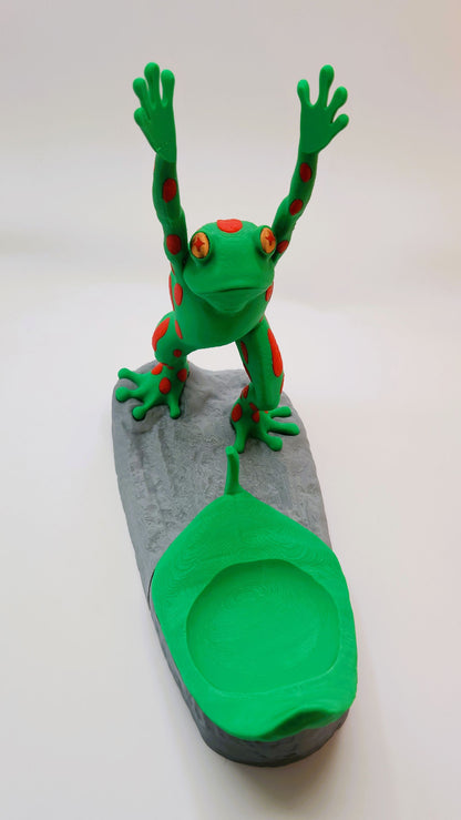 Ribbit Reserve: Frog Wine Bottle Display - Starzy Creations